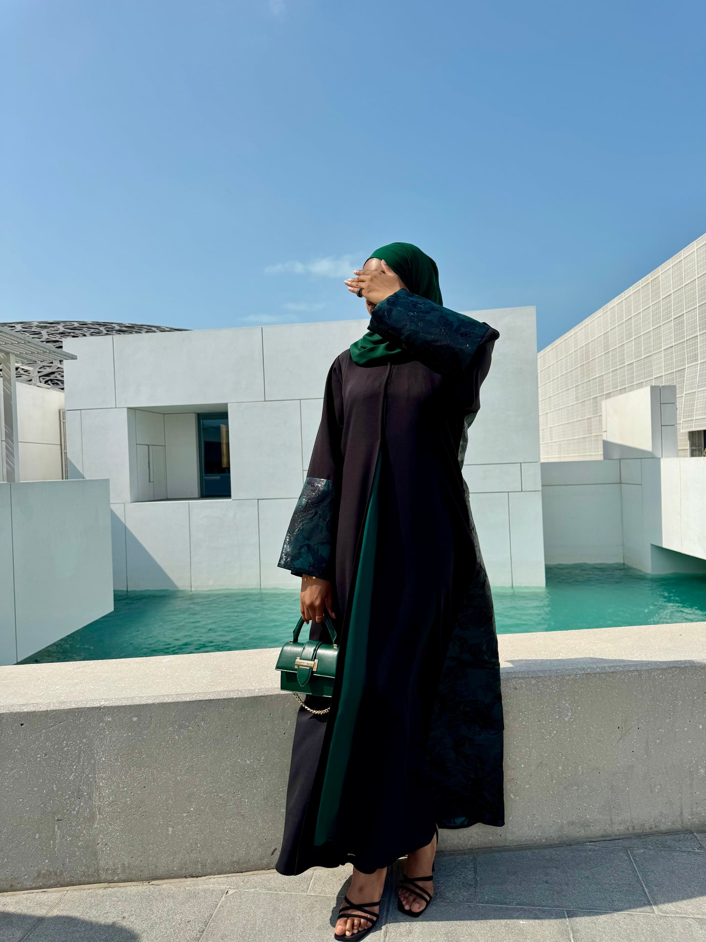 Olive Veil Abaya