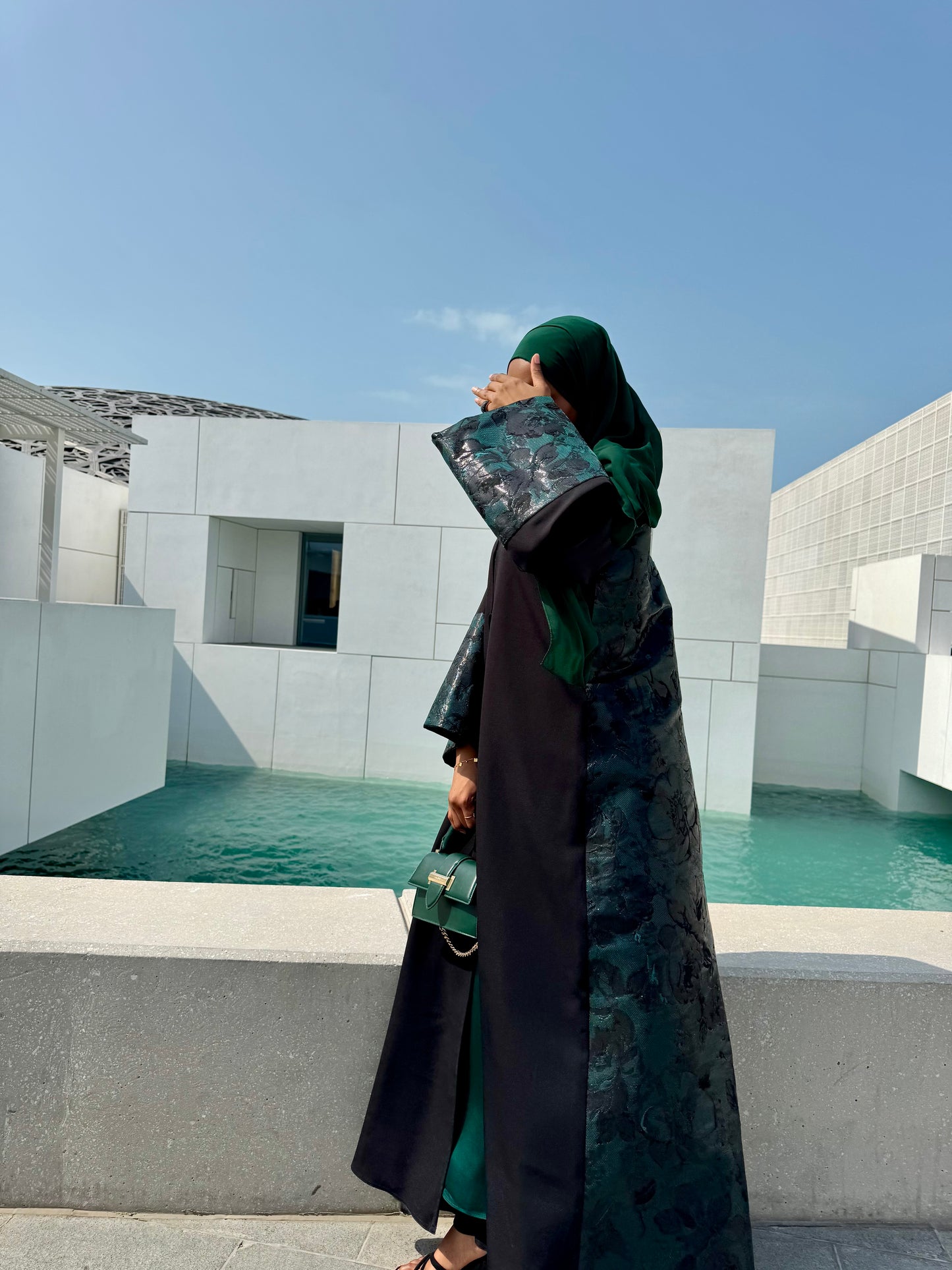 Olive Veil Abaya