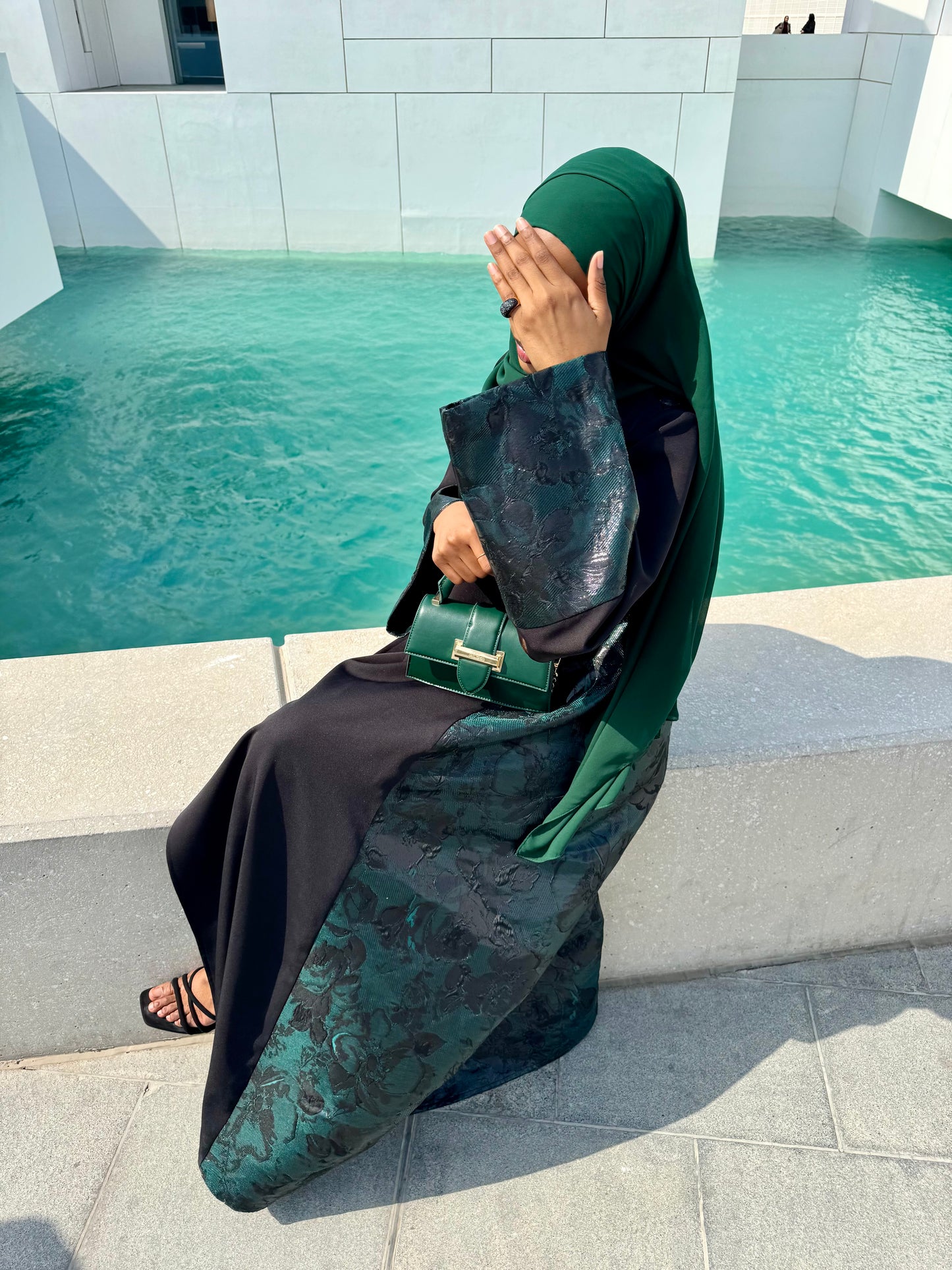 Olive Veil Abaya
