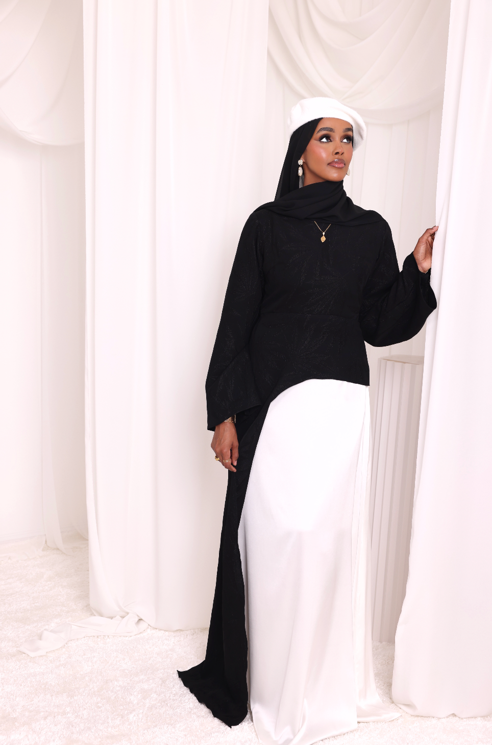 Ivory Eclipse Asymmetrical Dress