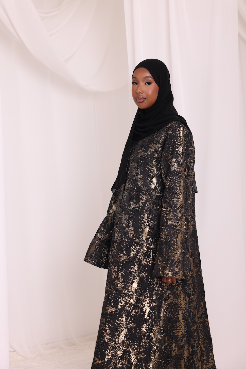 Golden Noir Luxe Abaya
