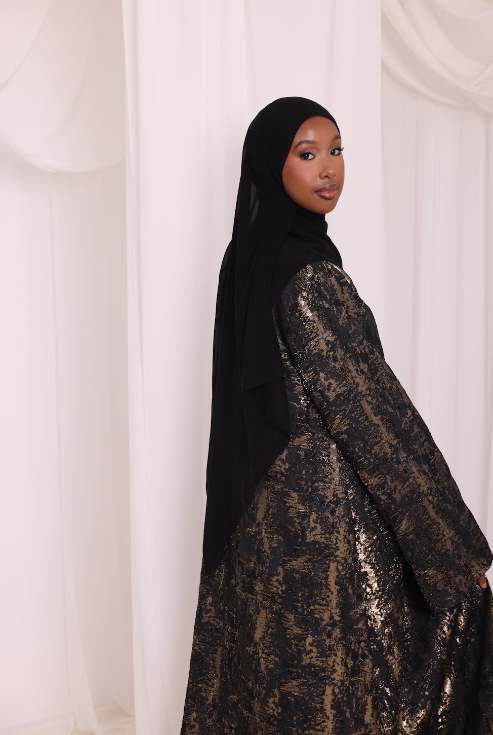 Golden Noir Luxe Abaya
