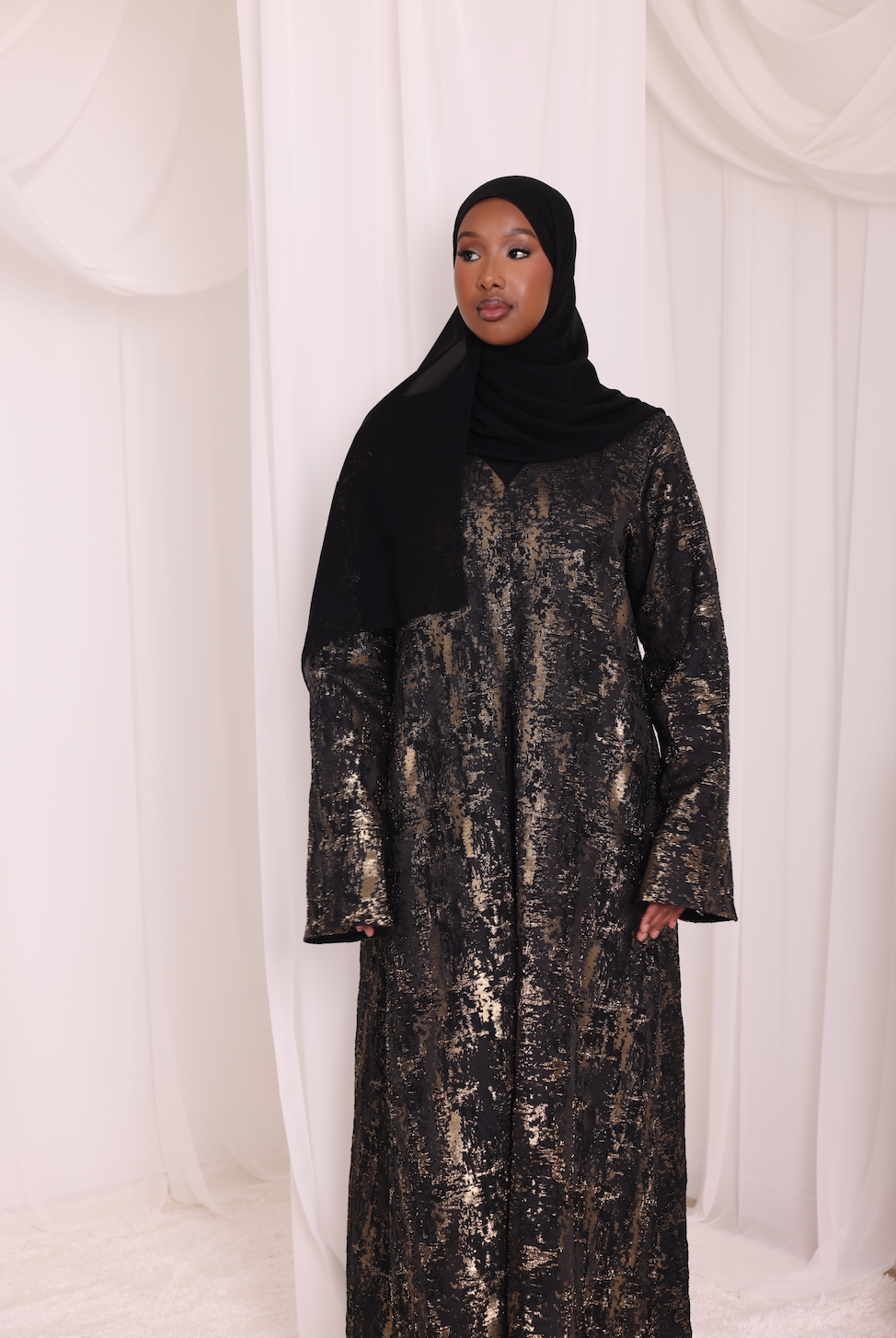 Golden Noir Luxe Abaya