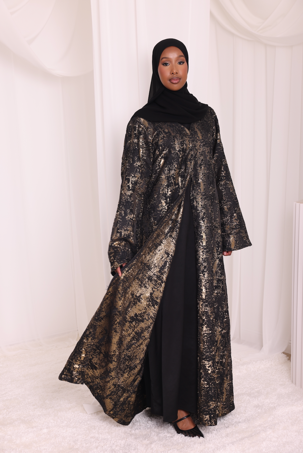 Golden Noir Luxe Abaya