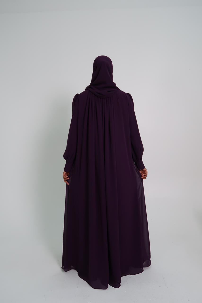 Plum Purple Chiffon Dress