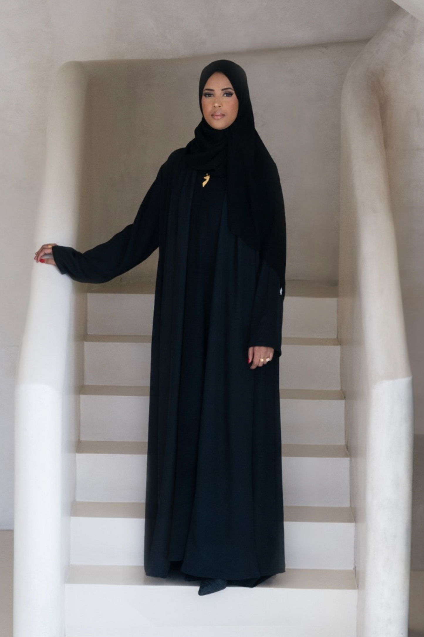 Aziza A-Line Black Abaya