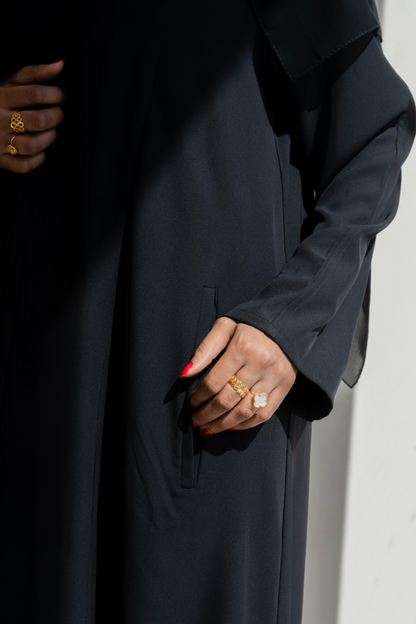 Aziza A-Line Black Abaya