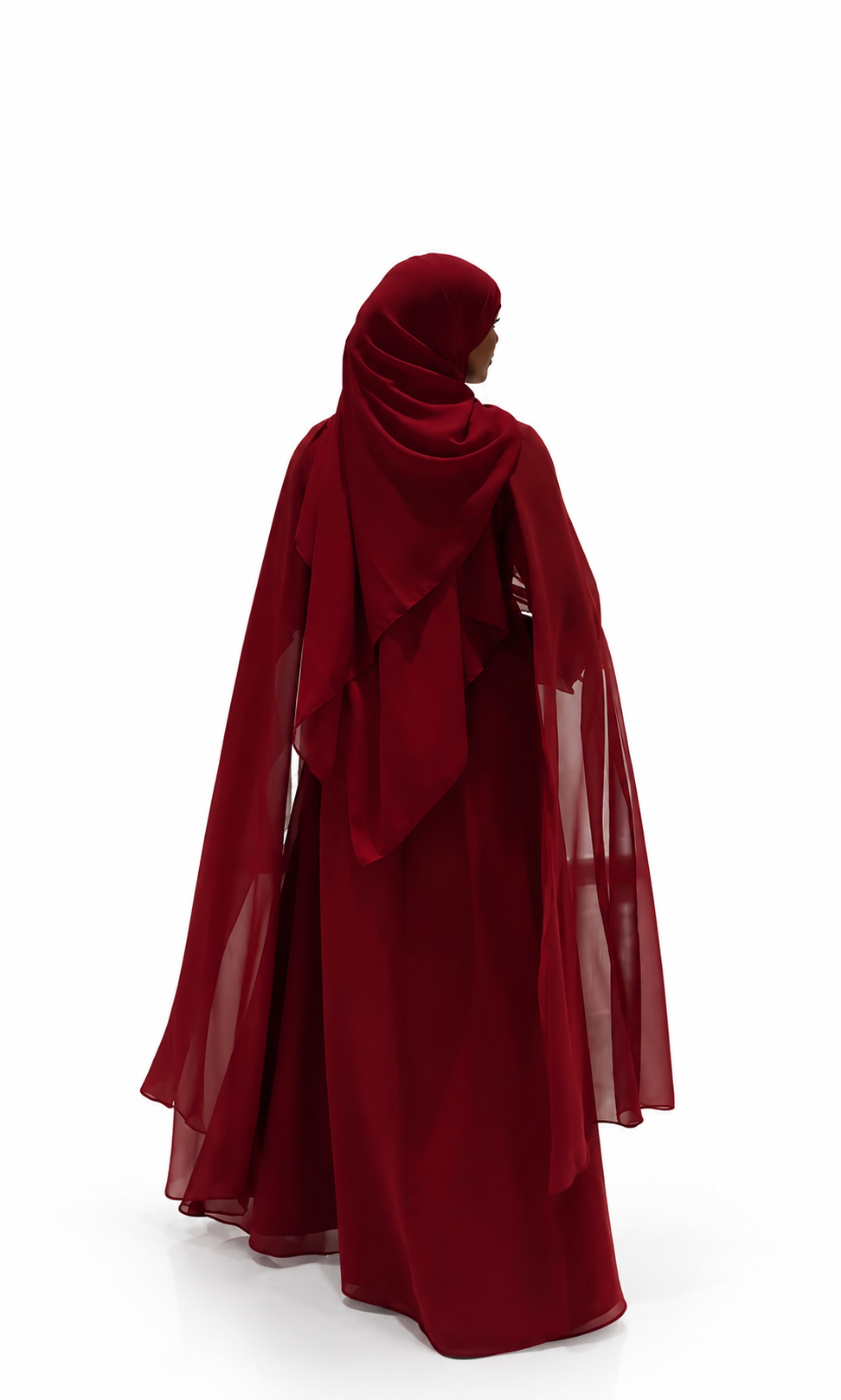 Malika Red Cape Dress
