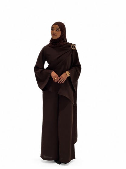 Ghalia Two Pieces Brown Set
