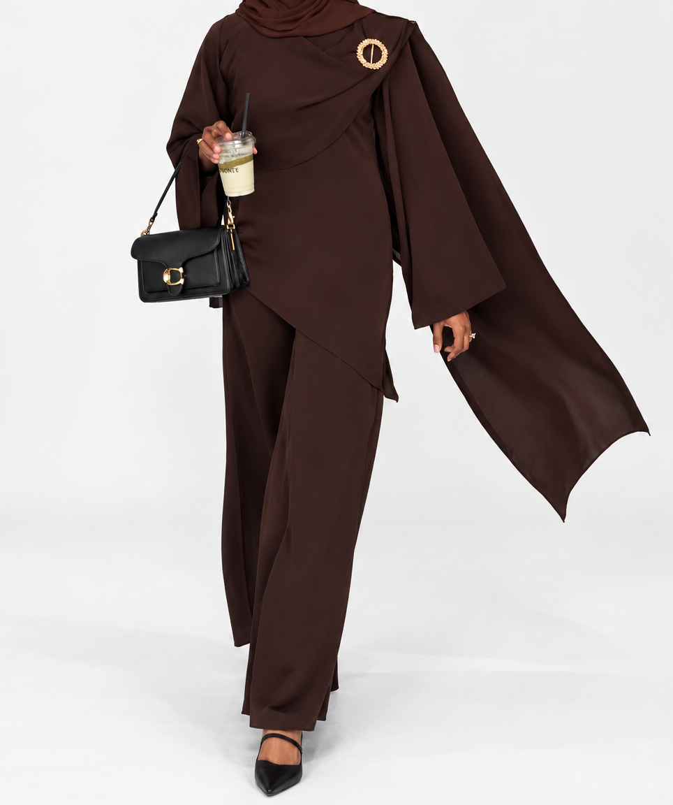 Ghalia Two Pieces Brown Set
