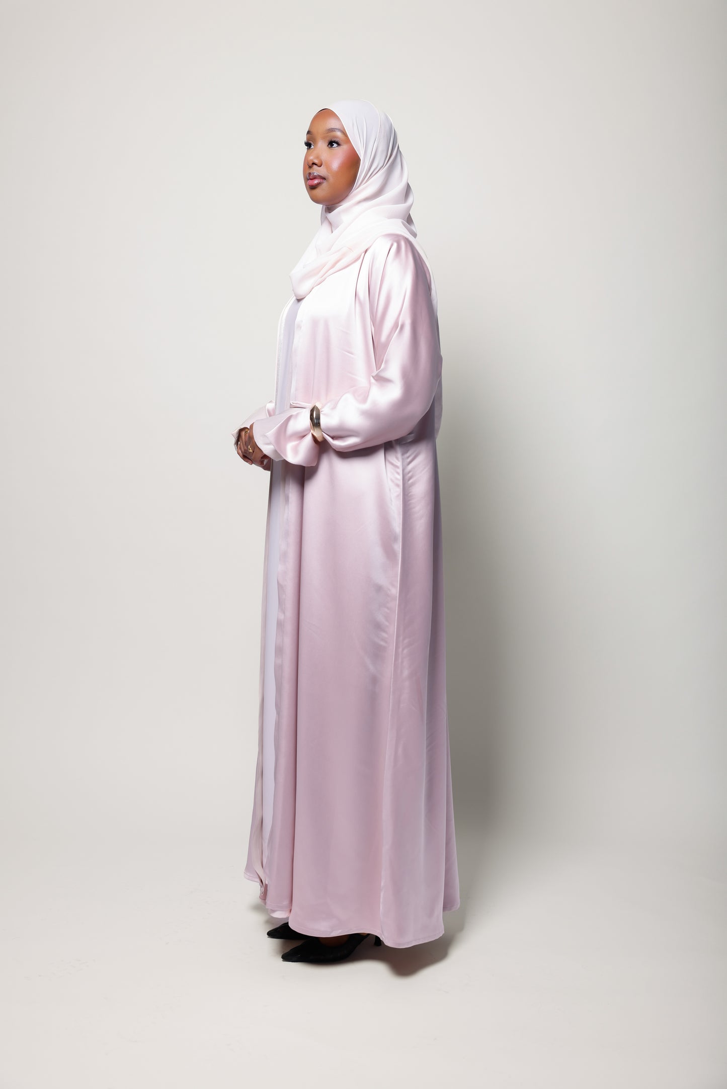 Barbie Satin Abaya With Soft Hands Details