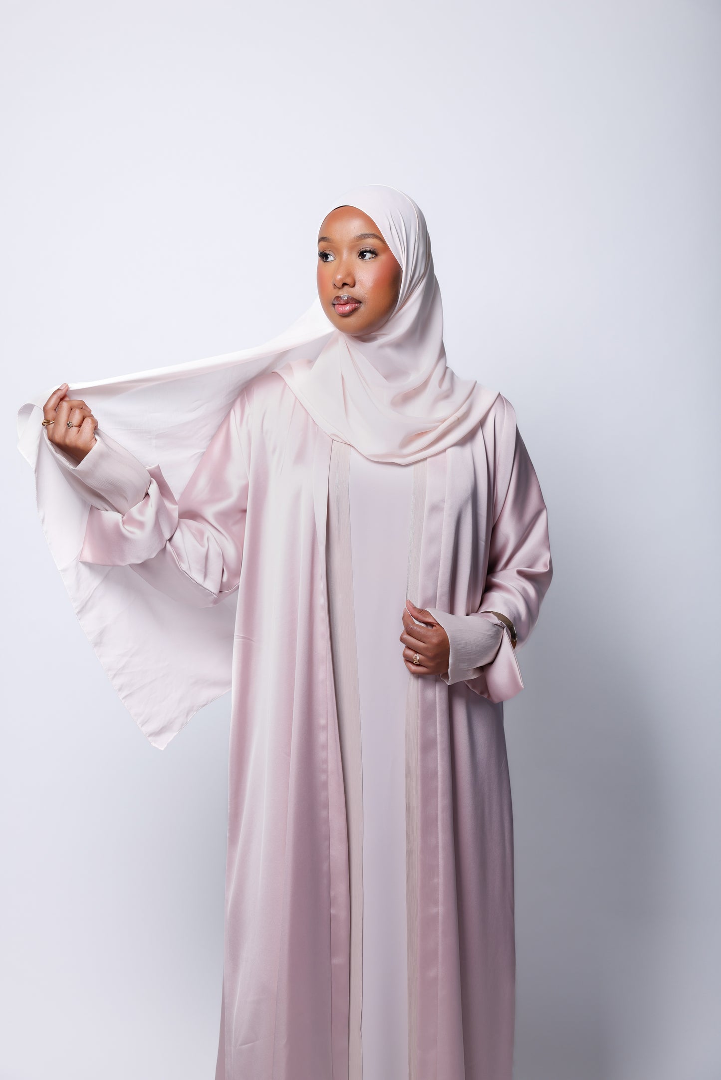 Barbie Satin Abaya With Soft Hands Details