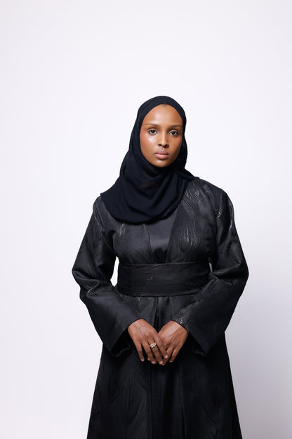 Merlot Abaya With Belt