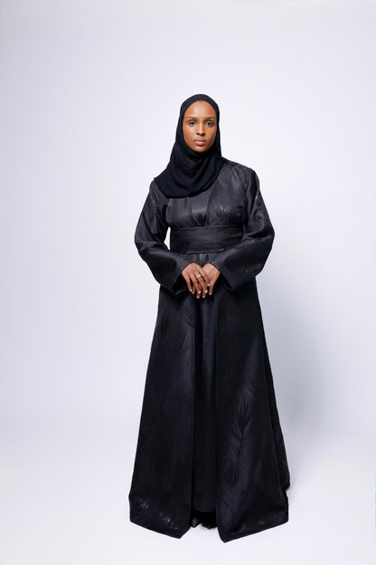 Merlot Abaya With Belt