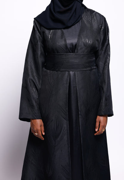 Merlot Abaya With Belt