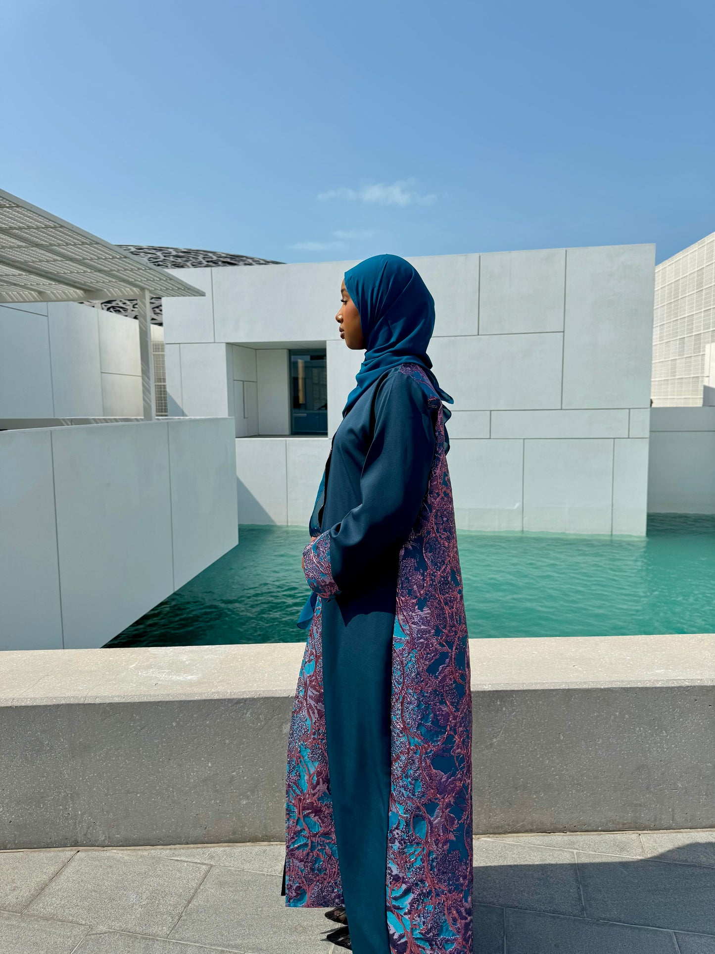 Sapphire Silk Abaya