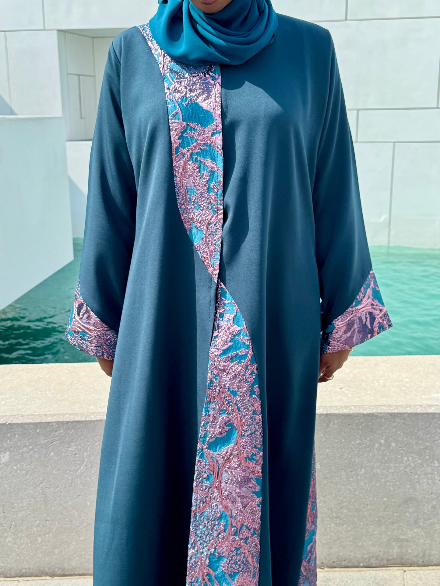 Sapphire Silk Abaya