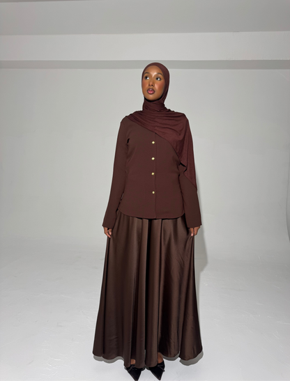 Two Piece Structured Top & Skirt